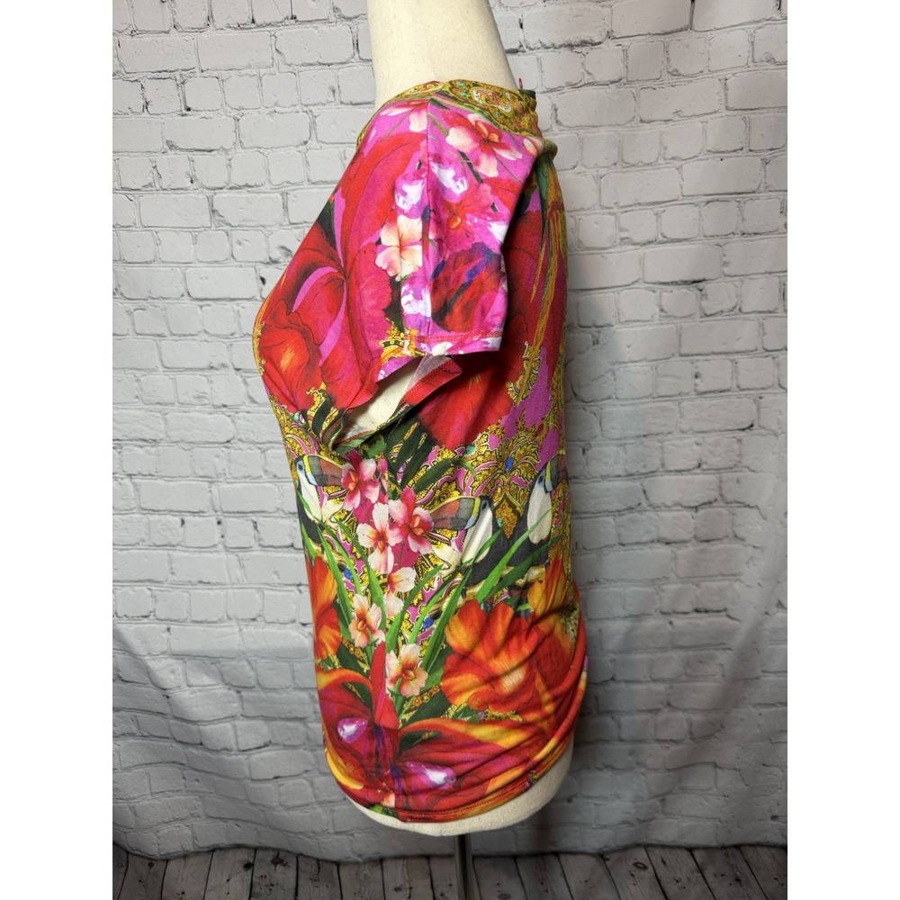 Ted Baker Macaw Tucan Colorful Form Fitting Vacation Tropical Pink 3 (L) - Picture 5 of 11